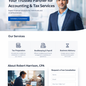 Single Page Website For CPAs